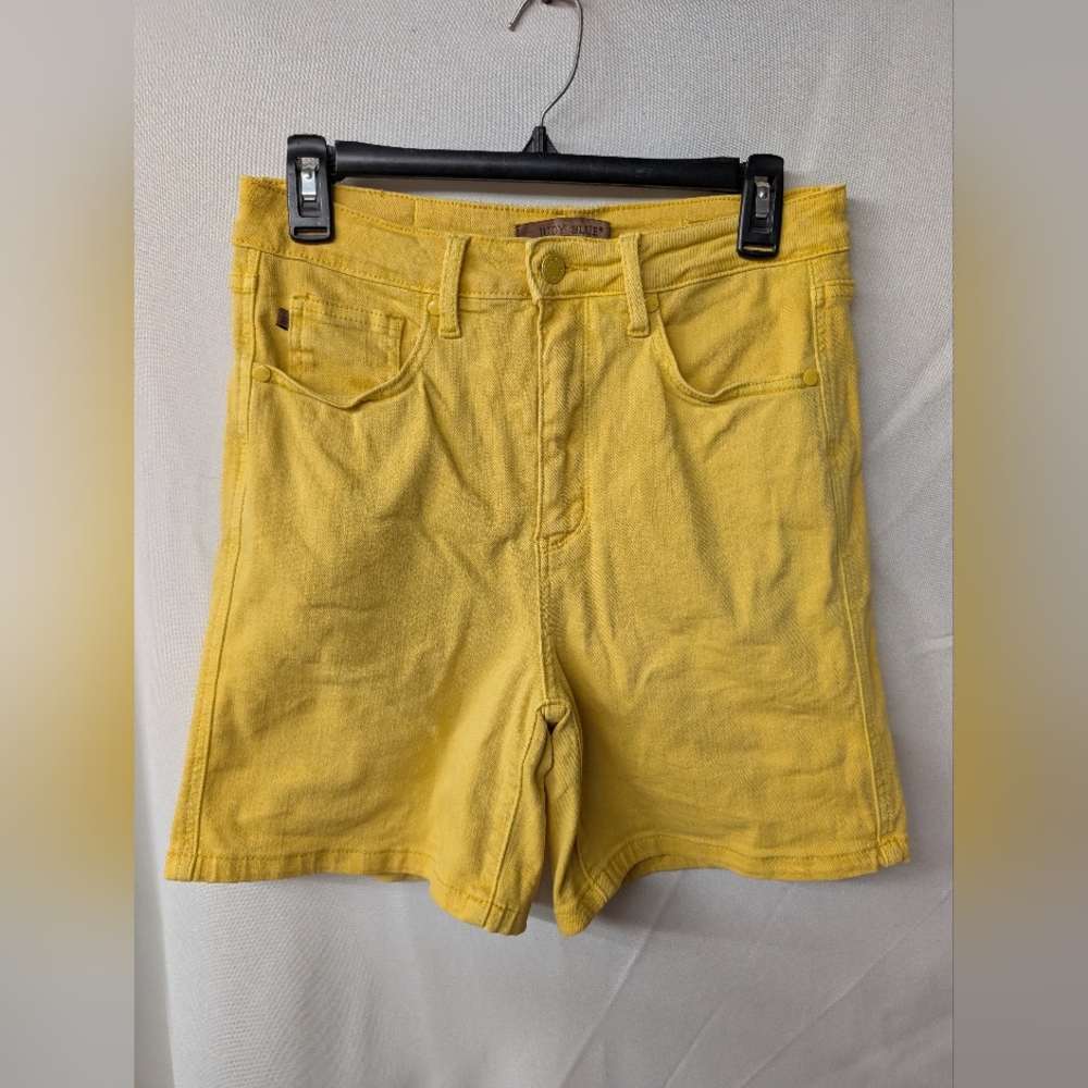 Judy Blue Tummy Control Yellow Denim Shorts